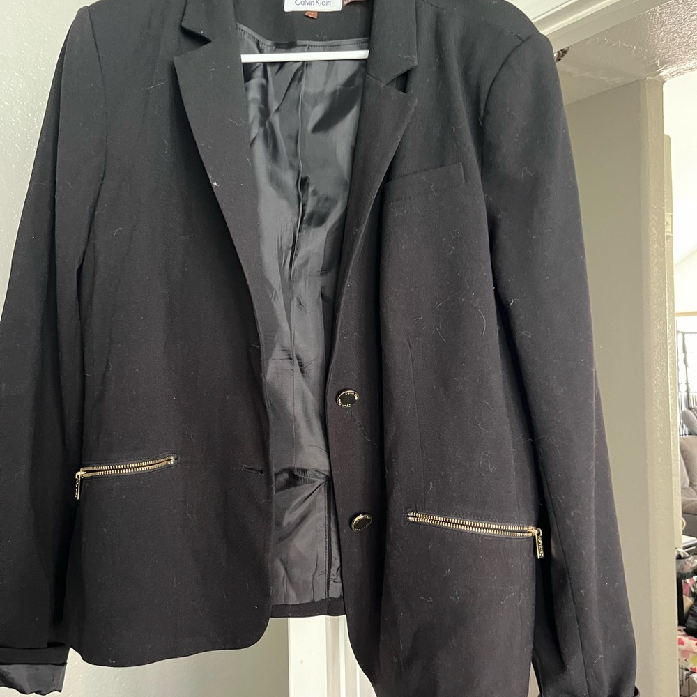Black Calvin Klein blazer jacket